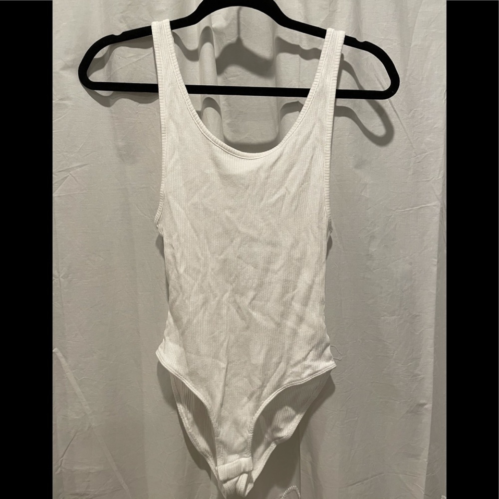 White Urban Outfitters Open Back Bodysuit